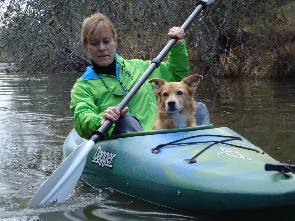 Lisa Kayaking with Rio